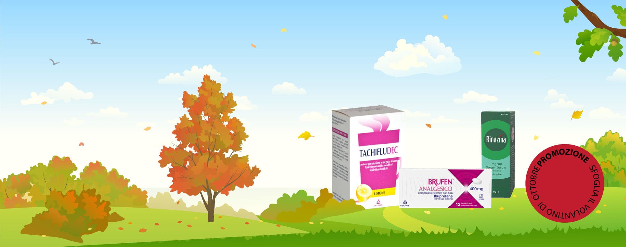 Volantino CEF Ottobre 2025: In primo piano Tachifludec, Brufen e Rinazina. Clicca per scaricare o visualizzare il volantino completo delle offerte.